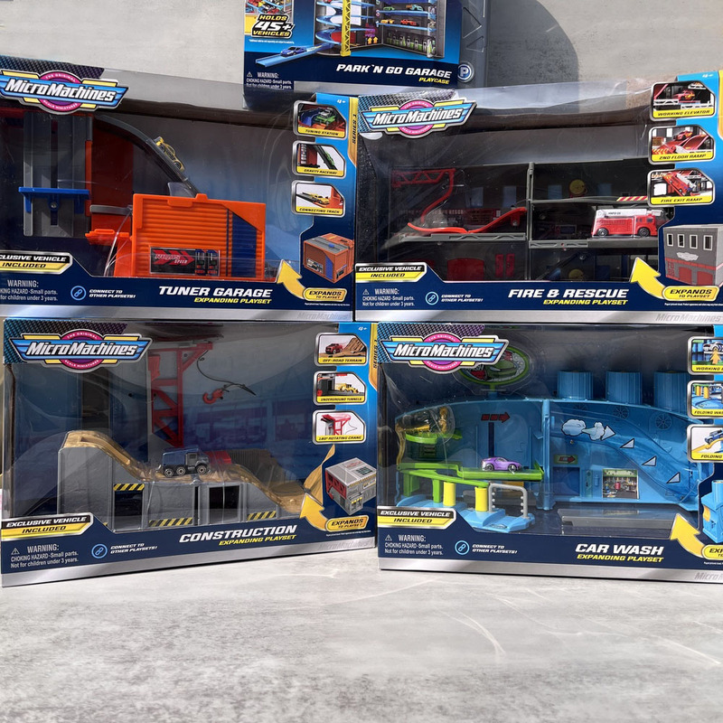 Children's Pretend Play Toys Mini Pioneer Car Fire Rescue Car Wash Garage Building Expansion and Transformation Set