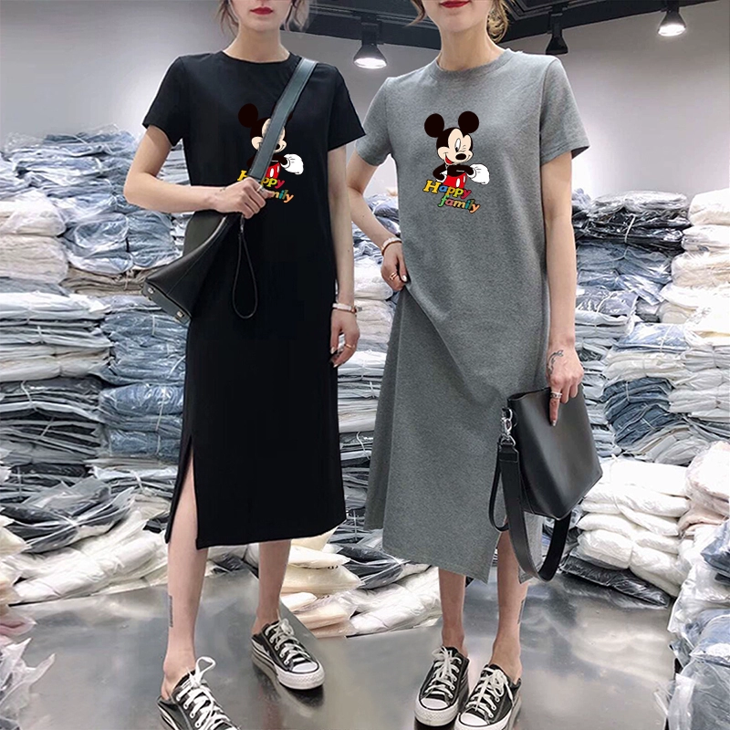 Mickey dress Taobao của phụ nữ giảm giá 9,9 nhân dân tệ miễn phí vận chuyển ưu đãi đặc biệt Chu Chu Tao mật khẩu chín váy dài - Váy dài