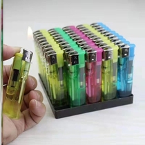 A box of 50 open-flame lighters is available at a special price for disposable lighters for household supermarket convenience store retail.