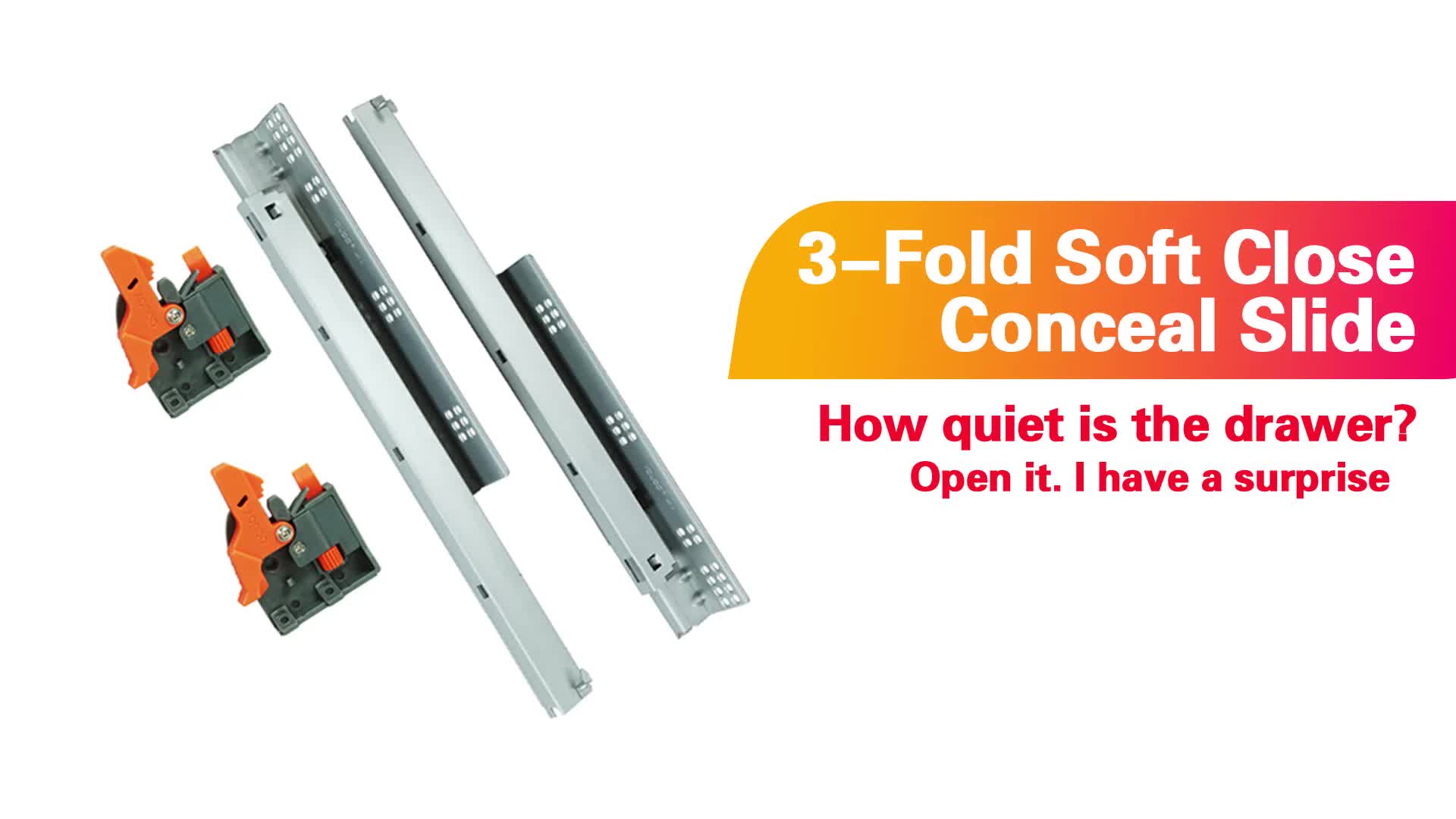 Youdo Hafele Undermount Full Extension Drawer Slide Telescopic Channel