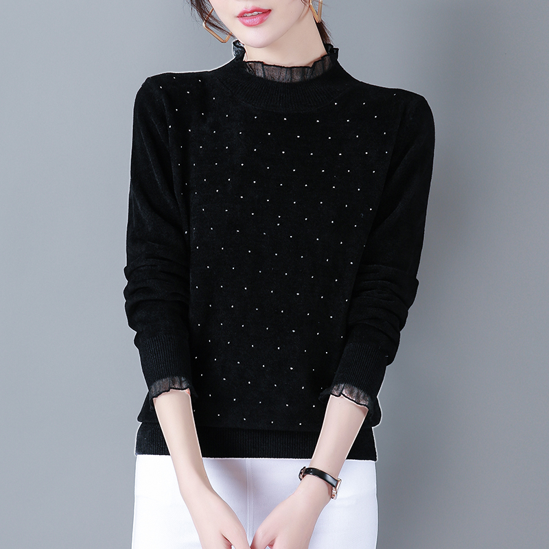 2026 New Velvet Base Shirt for Women, Suitable for Autumn and Winter, Can Be Worn as an Inner Layer or Outerwear, Stylish and High-End Sweater with Added Fleece