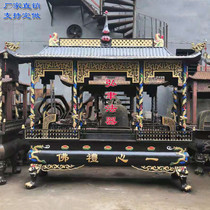 Temple large cast iron outdoor ancestral hall Taoist temple rectangular pure copper burning incense burner Four eight dragon column paper burning furnace