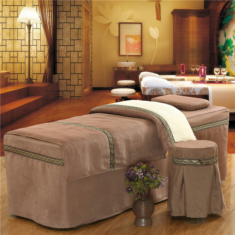 Bông mới làm đẹp trải giường bốn bộ thẩm mỹ viện cao cấp dành riêng cho cơ thể massage giường bao gồm tùy chỉnh vẻ đẹp giường đặt - Trang bị tấm khăn trải giường spa cao cấp