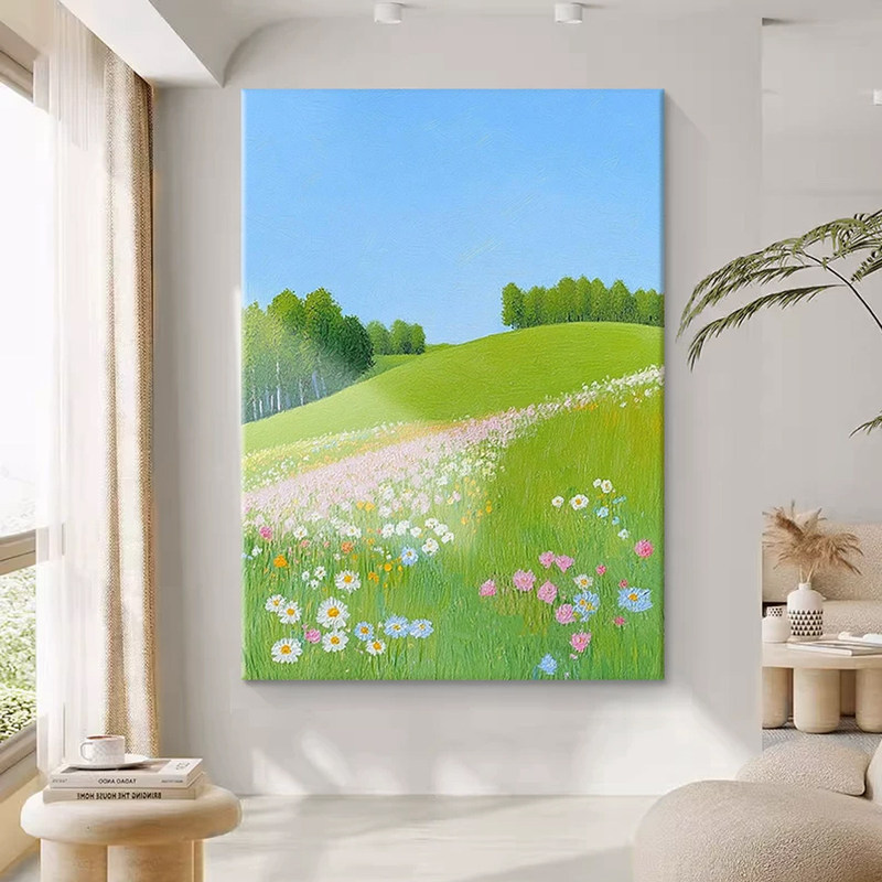 Creamy Style, Spring Colors, Warm Atmosphere, Entrance Hallway Decorative Painting, Living Room Background Wall Hanging Painting, Bedroom Hallway Wall Art