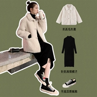 Демисезонный базовый свитер, платье, осенний комплект, коллекция 2022, подходит для подростков