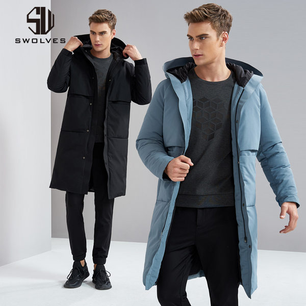 七匹狼旗下高端男装品牌 圣沃斯 长款男式羽绒服 聚划算+天猫优惠券折后¥339包邮(¥639-300)2色可选