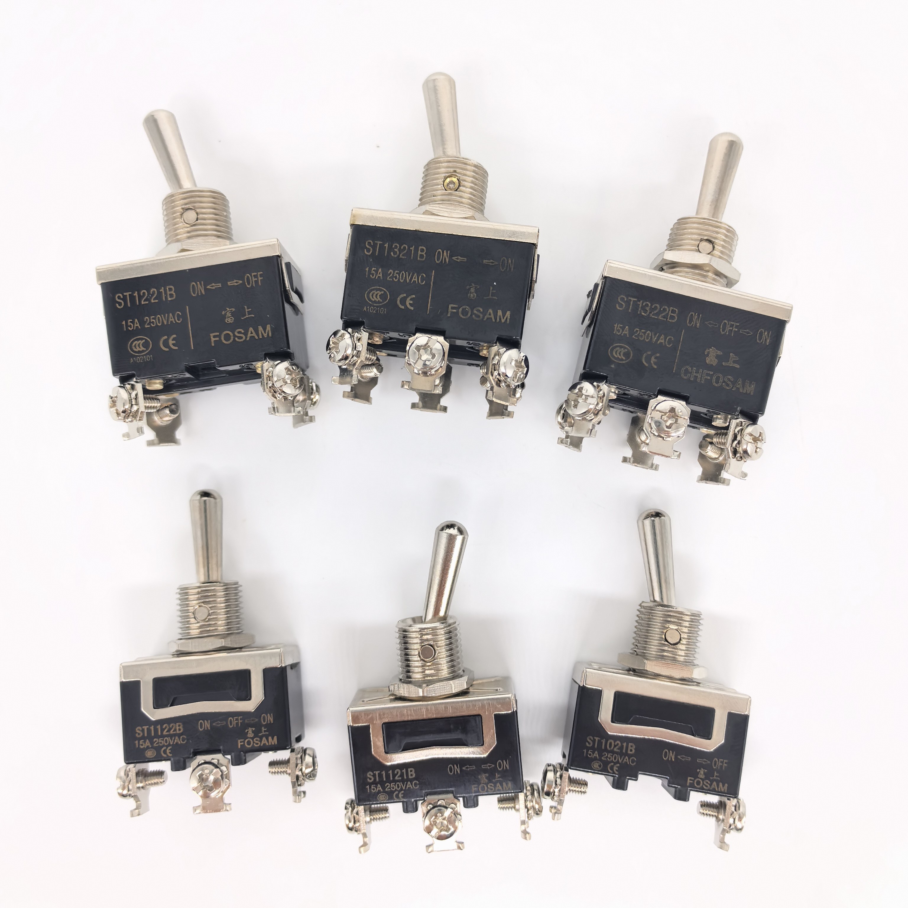 Rich up toggle switch ST1221B ST1021B ST1122B ST1121B silver point toggle shake switch