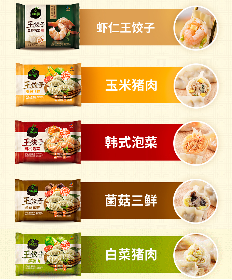 必品阁 王饺子490g*4+虾仁王饺子350g*2 图1