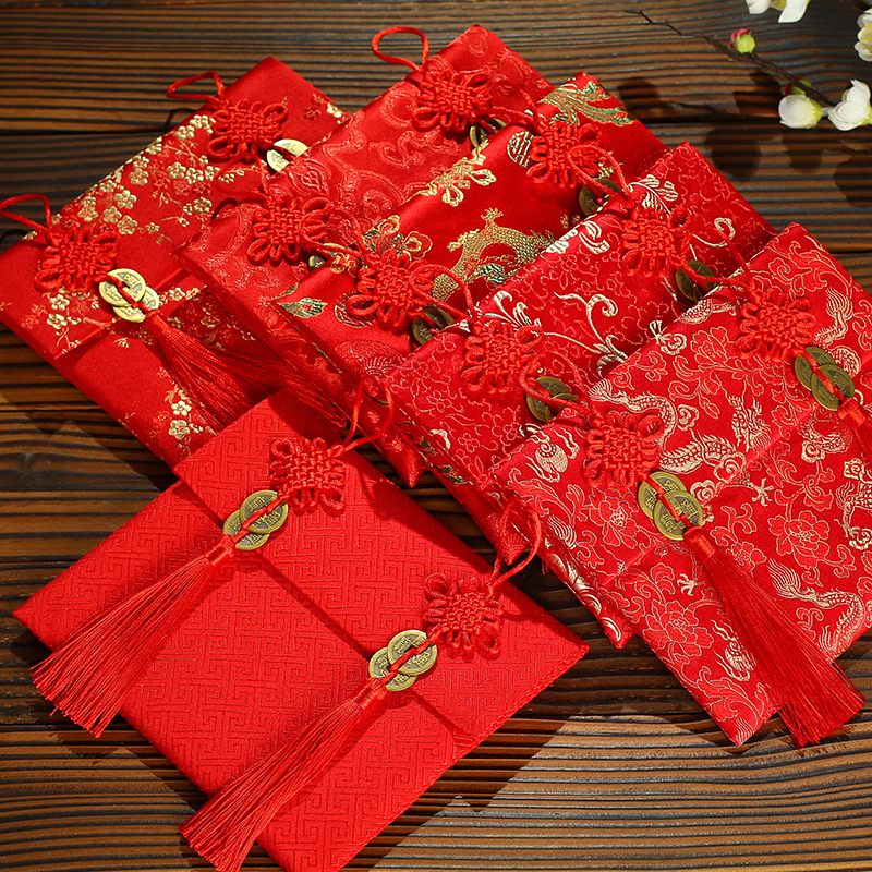 Double Copper Money Special Size Entrance 3-6 RMBten thousand Hongbao Company Event Gift Bag Wedding FEE CLOTH BAG LI is a seal-Taobao