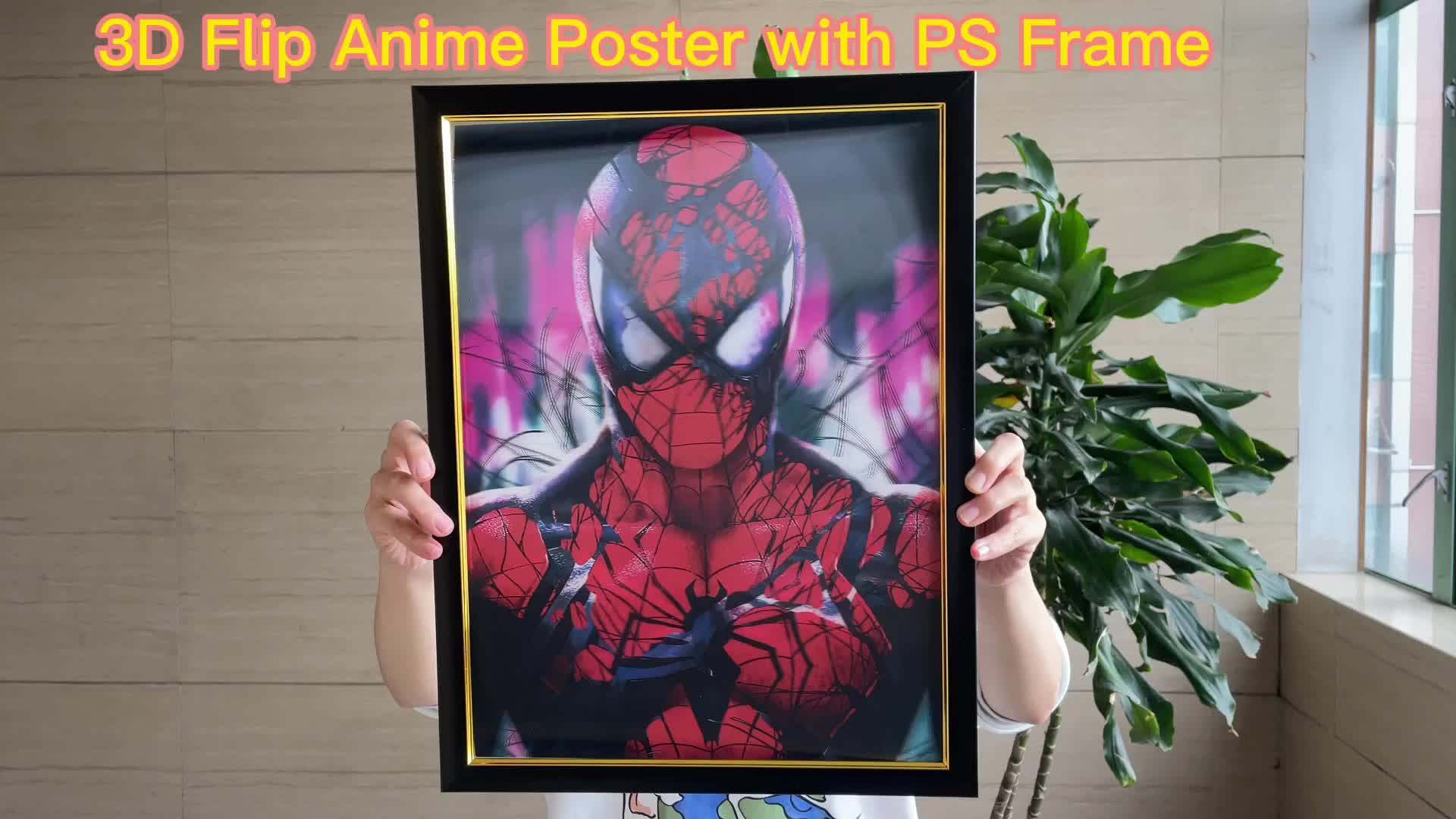 Custom 3d Flip Lenticular Anime Lenticular Printing Anime Poster With