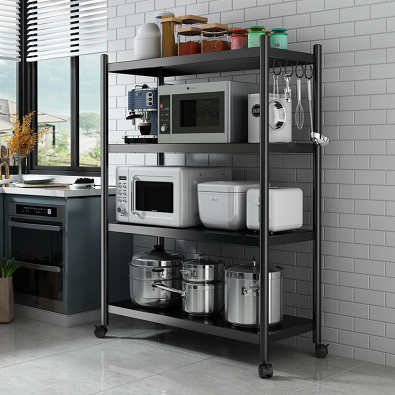 Kitchen shelving floor multilayer home microwave oven Oven Intake Pan Shelf Multifunction Supplies Shelf