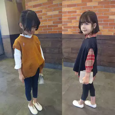 Foreign trade Korean children's clothing 18 Autumn Lady temperament Joker vest vest