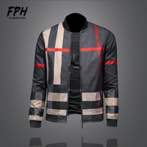Casual Plaid Jacket Mens Body Trends 2020 New Spring Autumn Season Big Code Handsome Air Striped Baseball Uniform Male Coat