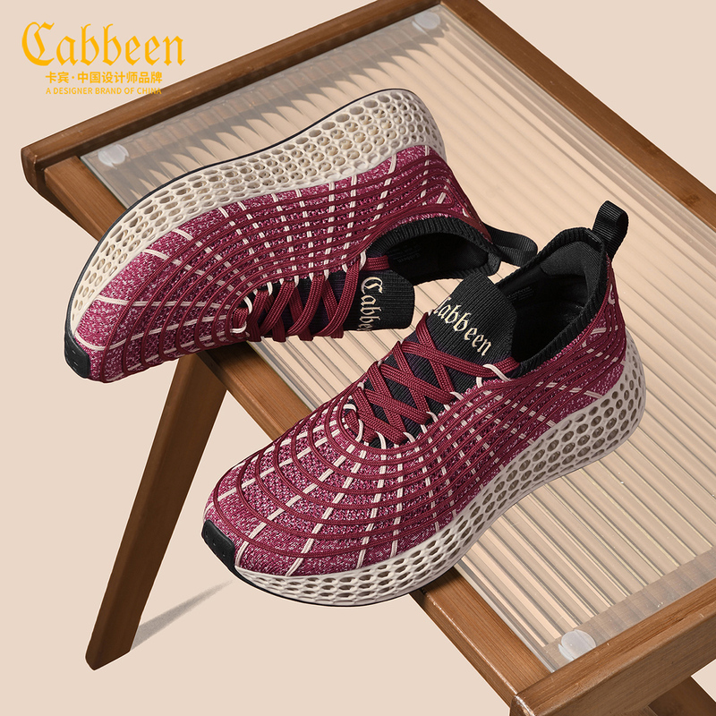 Carbine Men's Shoes Official official store 3D Printed Flyknit Shoes Men's Summer Breathable Spider-Man Mesh Sports Shoes