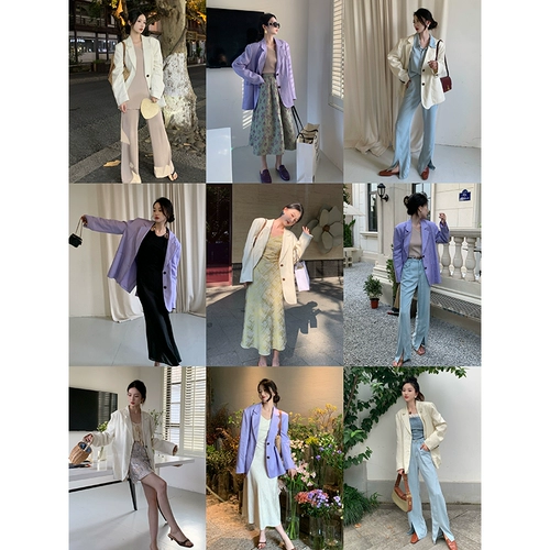 Костюм, осенний ретро дизайнерский пиджак классического кроя, свободный крой