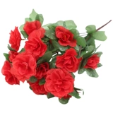 Имитация азалий, азалии, красные шелковые цветы, пластиковые искусственные цветы, украшение земли, цветочные клумбы, проекты компоновки садовых цветочных ящиков, проекты недвижимости