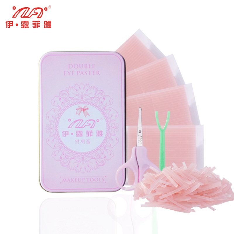 【208条配送剪刀+精美铁盒】双眼皮贴隐形纤维条双面透明防水自然