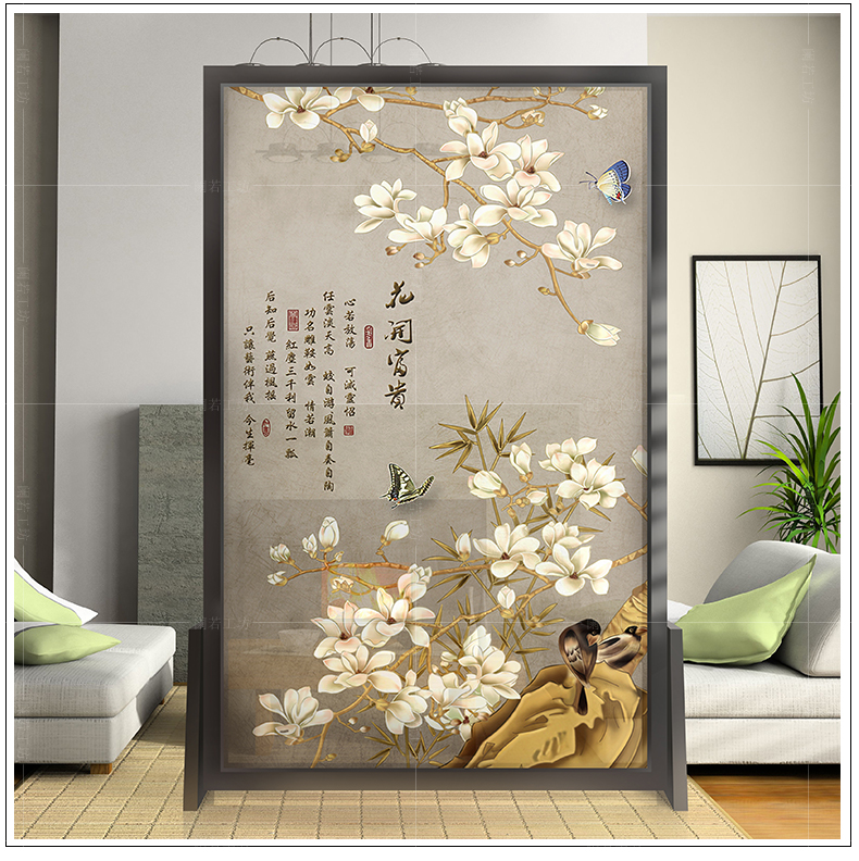 Mới Trung Quốc phong cách màn hình phân vùng hiên phòng khách kiểu dáng đẹp tối giản văn phòng màn hình bằng gỗ màn hình phòng ngủ vải di động cổ điển - Màn hình / Cửa sổ mẫu song cửa sổ gỗ đẹp