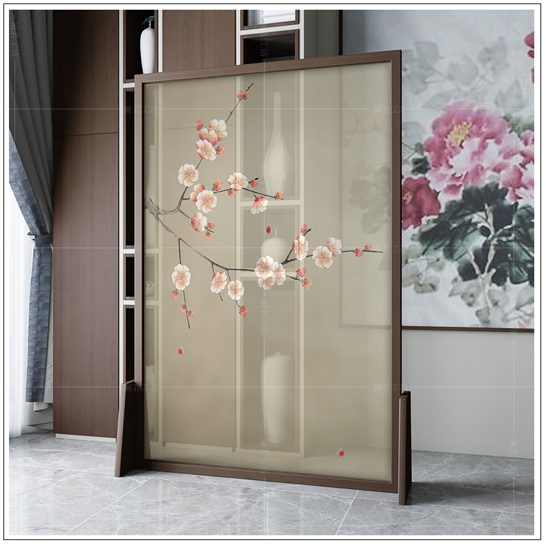 Mới Trung Quốc màn hình phân vùng phòng khách thời trang hiên ghế màn hình ghế gỗ rắn băng ghế Tủ giày đơn giản hiện đại di động - Màn hình / Cửa sổ khung cửa sổ gỗ