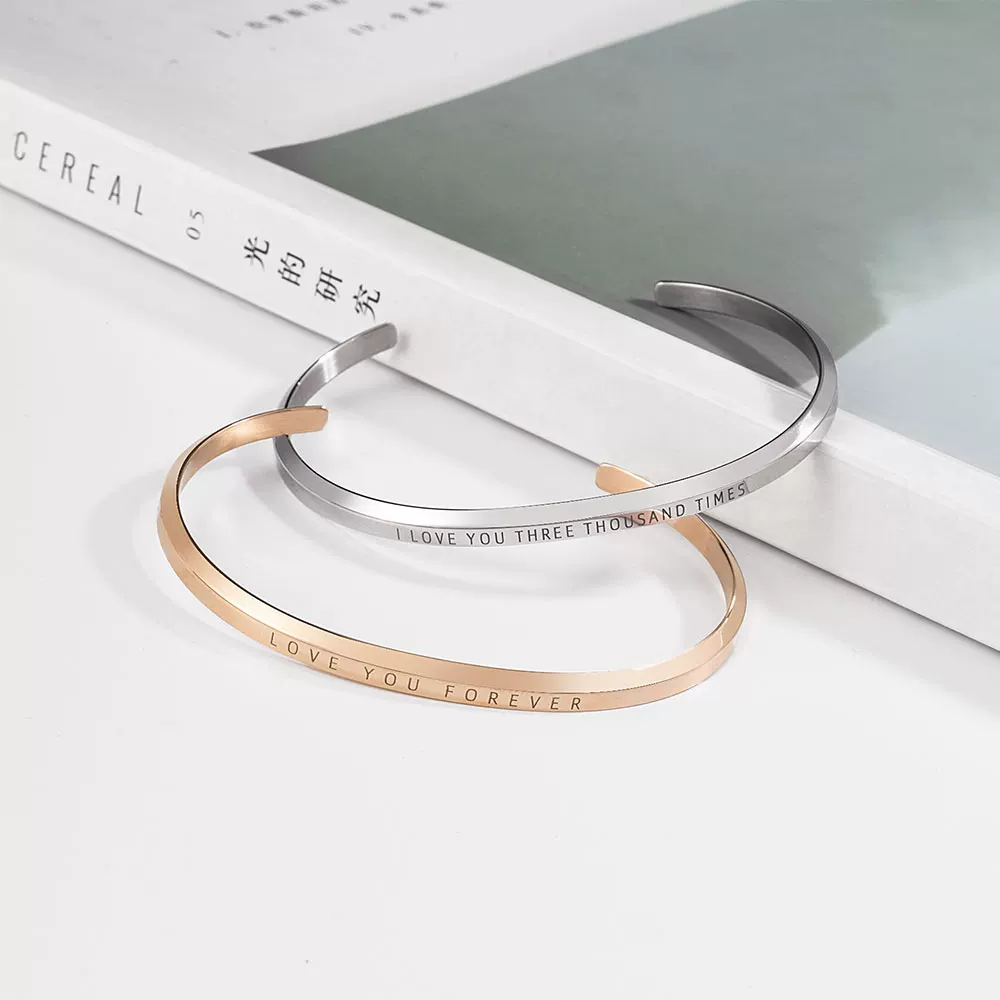 Simple design titanium steel bracelet - 110501