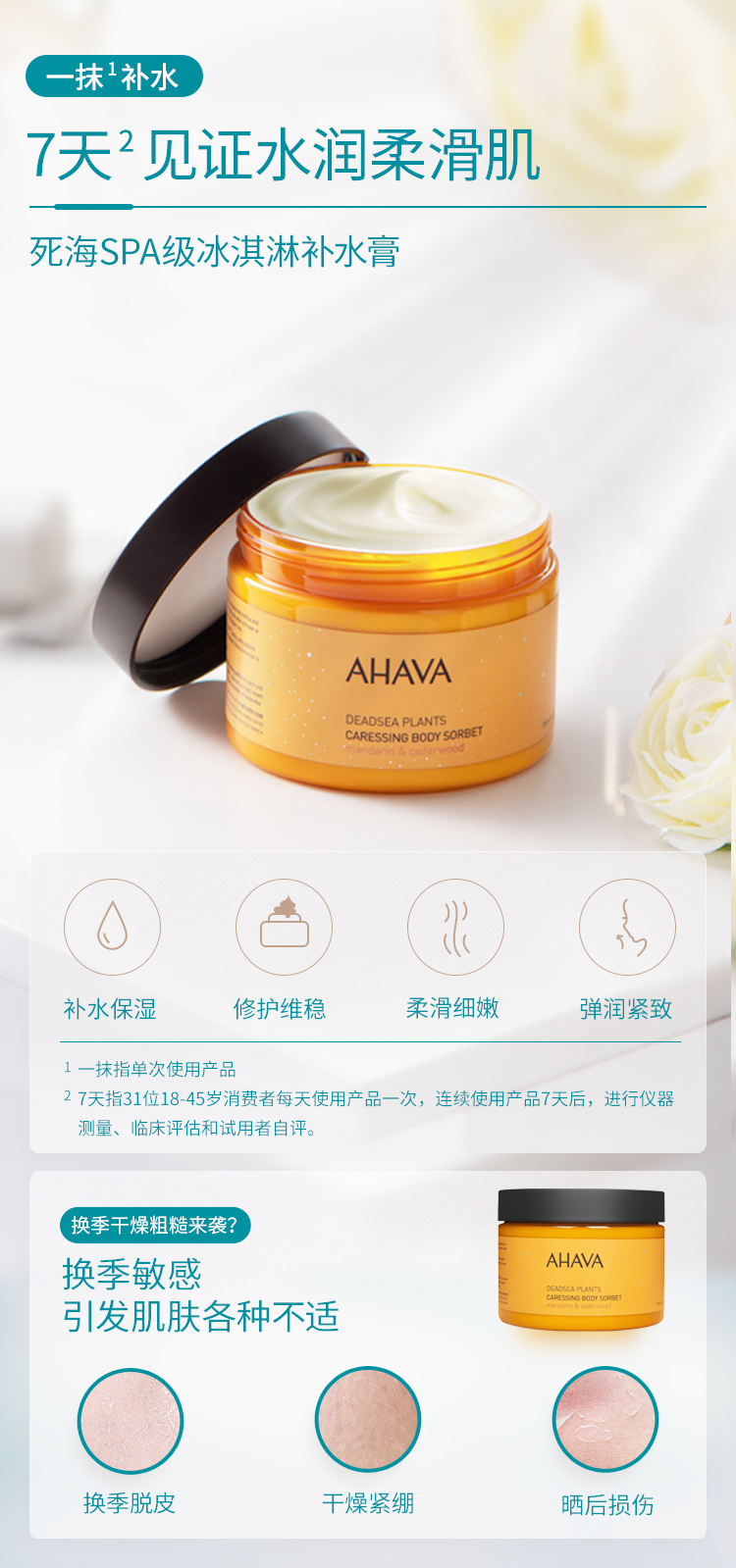 AHAVA 圣爱 死海植萃身体补水膏 30ml 天猫优惠券折后￥9.9包邮（￥47.9-38）