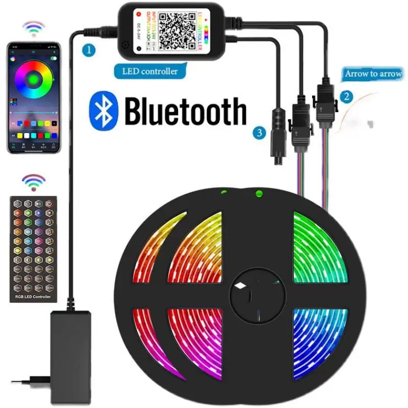 Светодиодная лента 5050 Bluetooth RGB, праздничные декоративные огни