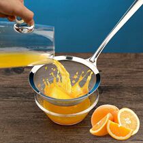 Stainless steel leaking spoon juice soy milk bailing mesh screen Home Large size Traditional Chinese medicine Filter Large grease Grease Spoon Juicing Net