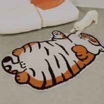 Tiger carpet bedroom bedside carpet cute long floor mat home childrens room suede non-slip blanket
