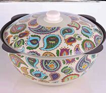 Xinjiang characteristic imitation cast iron enamel painted small pot pilaf pot Xinjiang ethnic restaurant pilaf pot induction cooker available