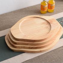 Heat Insulation Mat Wood Mat Solid Wood Monolithic Board Mat Barbecue Stone Bowl Stone Pan Base Tray Casserole Base Tray Anti-Burn Commercial