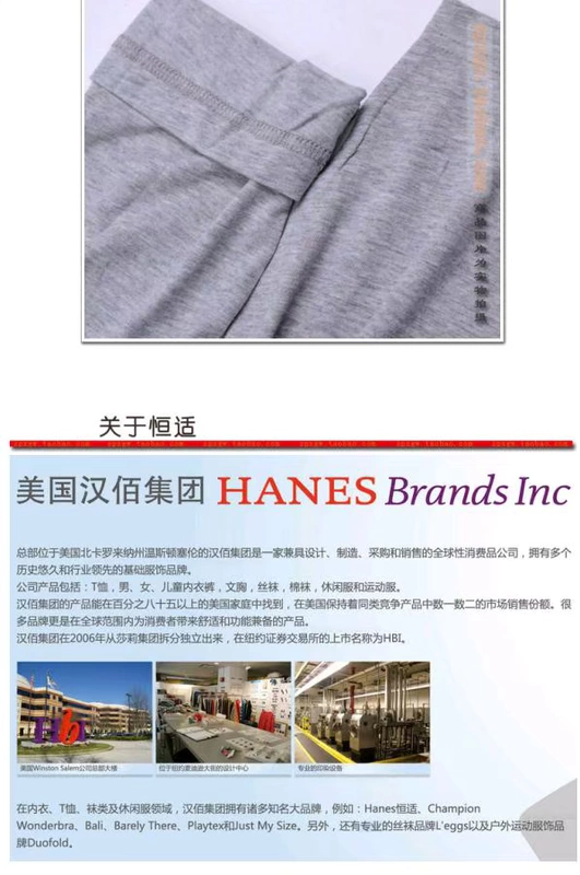 Hanes Hengshi nam mỏng cotton ấm amoniac bộ đồ lót mùa thu quần dài MTM105-305 chính hãng đồ lót