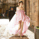 KLIOU early autumn miu style streamer super fairy tube top dress women's design slimming and irregular skirt trend