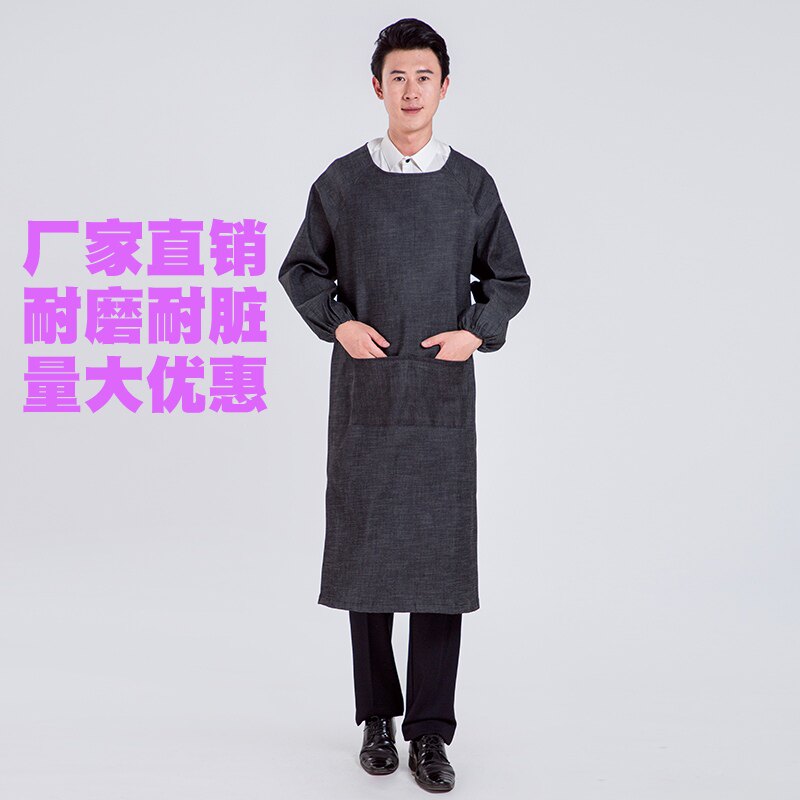 Cowboy cloth clothes fat and work clothes to keep adults handling anti-pollution welder coat