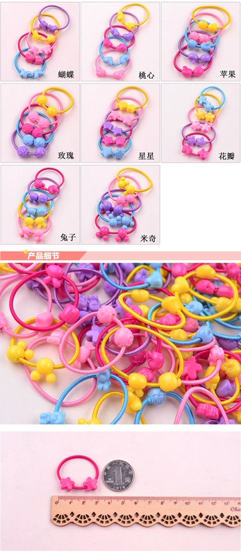 Trẻ em tóc headband vòng phụ kiện tóc cô gái buộc tóc ban nhạc cao su dải màu tóc dây mũ nón không đau khoảng 100