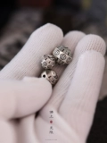 Серебряный браслет, ювелирное украшение, аксессуары, бусины из грецкого ореха, DIY, тройник
