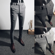Autumn new trousers men handsome casual business pants slim foot pants Korean trend wild tide ankle-length pants