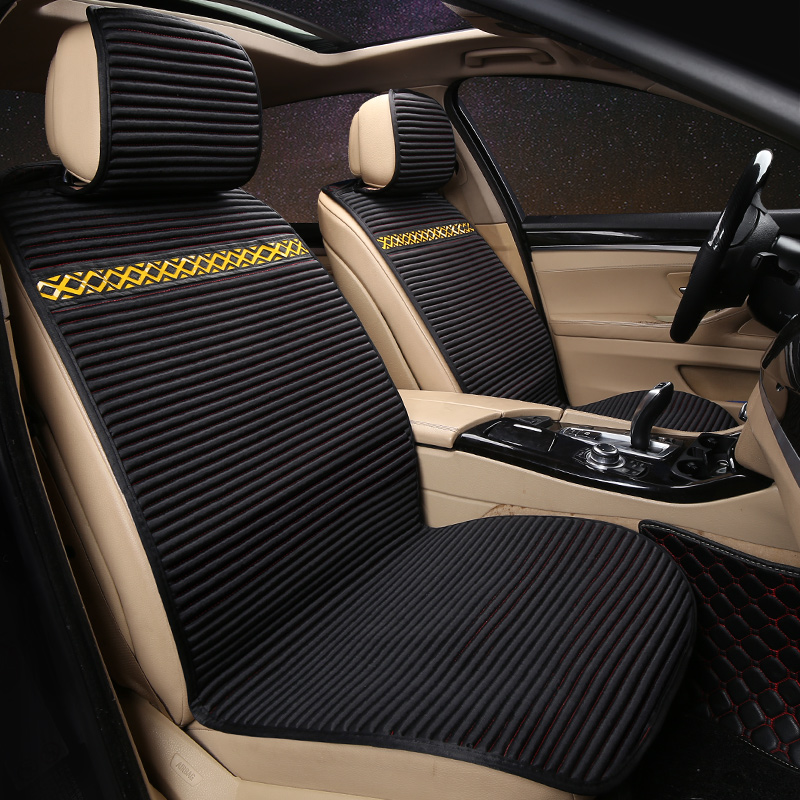 Healthy buckwheat car seat cushion four seasons universal semi-enclosed car seat cover buckwheat leather half-pack linen breathable seat cushion