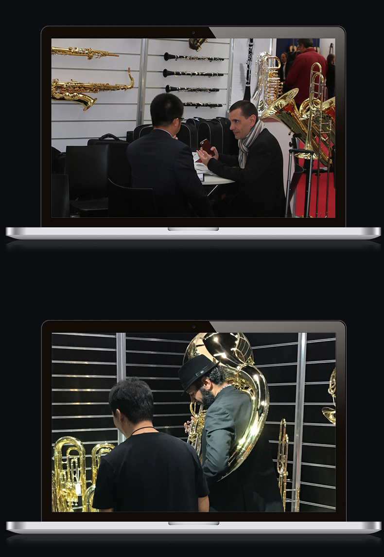 Đồng thau châu Âu trombone ZTB-6000 loại B / F sơn vàng trombone chuyên nghiệp - Nhạc cụ phương Tây kèn đồng