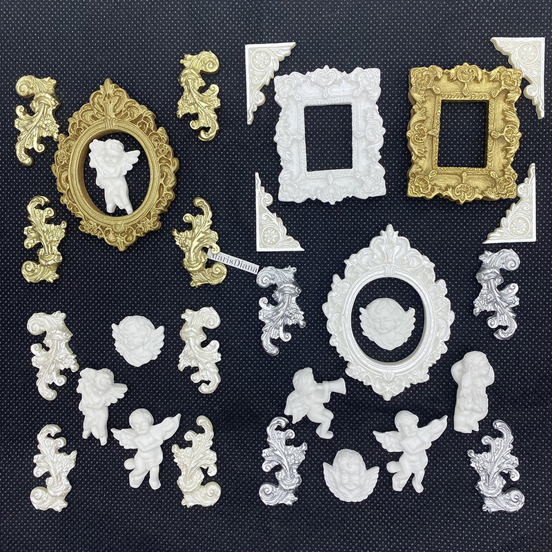 DIY Little Angel Vintage Photo Frame Accessories Handmade LAOSHU Cream Glue Decorative Material Pack Mini Props Ornaments