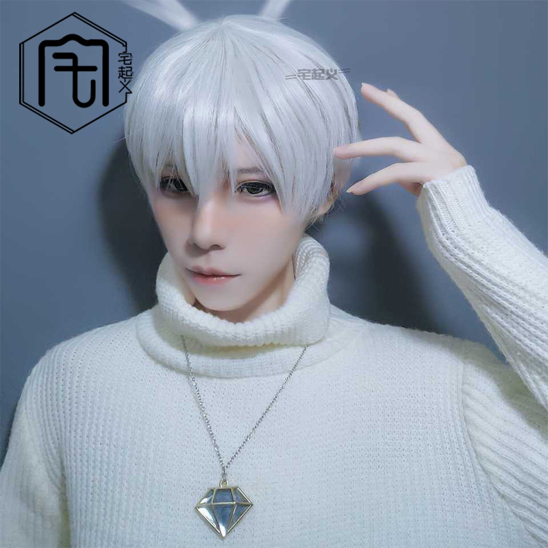House Uprising Handsome Wig Male Realistic Grandma Gray Silver