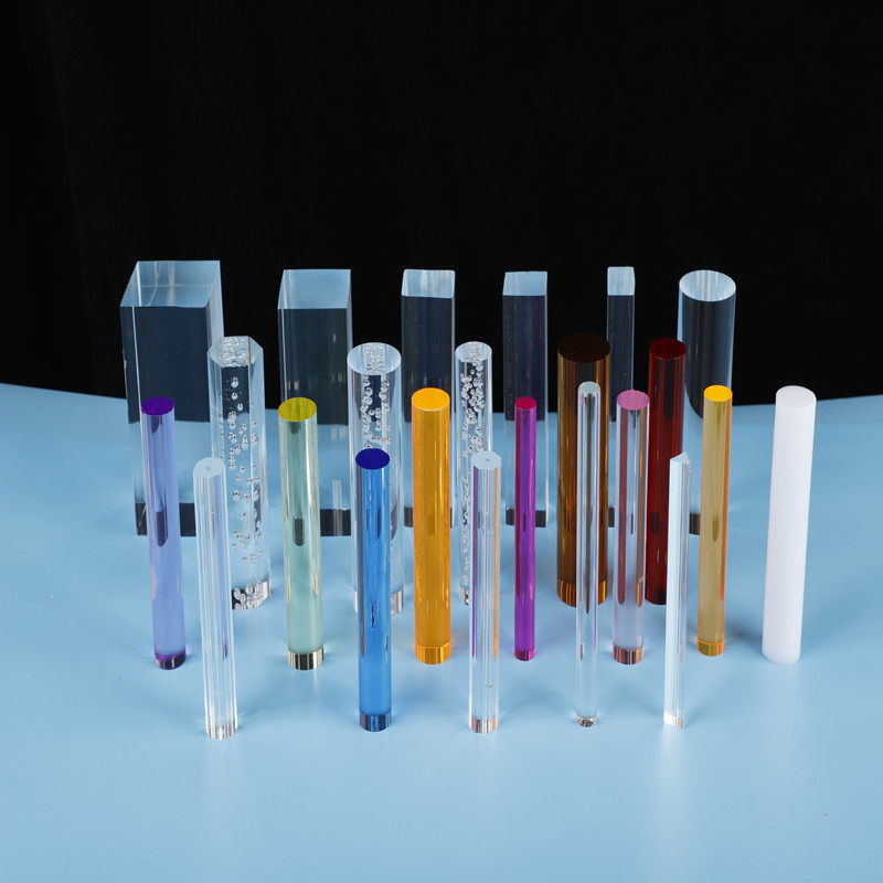 Any cut transparent plexiglass stick Spot diameter 1-500mm processing custom acrylic rod color stick