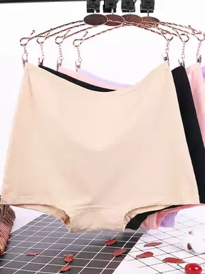 Mom four-corner panties female cotton high waist middle-aged and elderly ladies elderly fat woman large size cotton flat-footed shorts loose