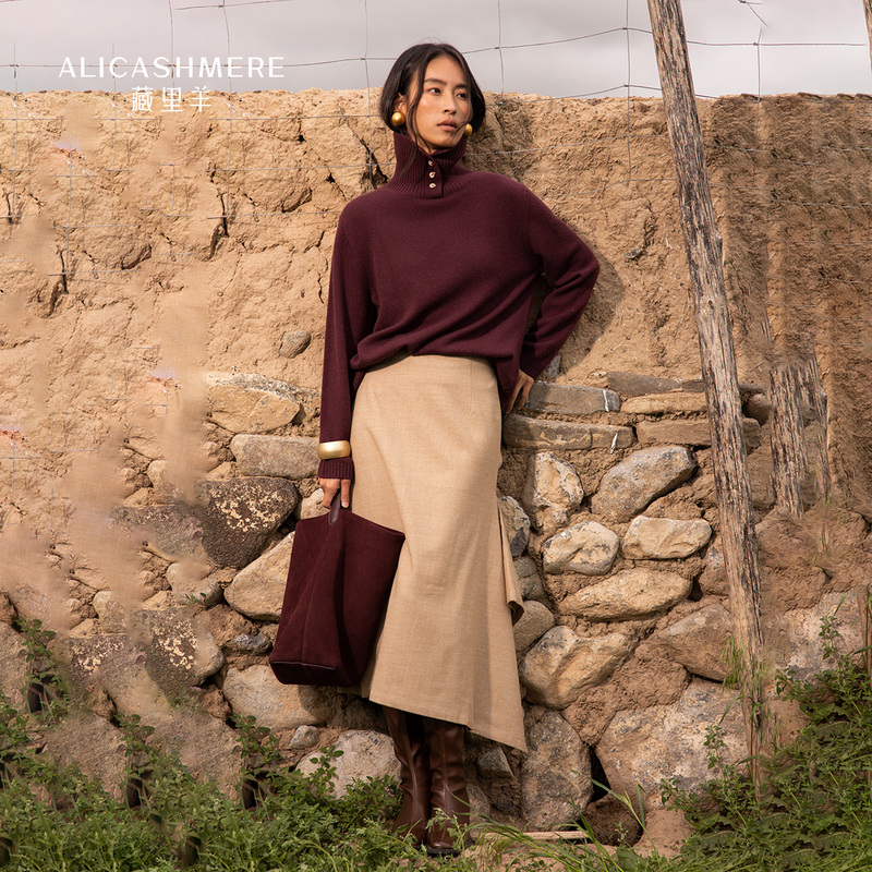 Zangliyang Collector's Edition【Original Sheep】Freedom Goddess P Show Collection Cashmere Sweater High Neck Layered Top M1335 Zangliyang Collector's Edition【Original Sheep】Freedom Goddess P Show Collection Cashmere Sweater High Neck Layered Top M1335