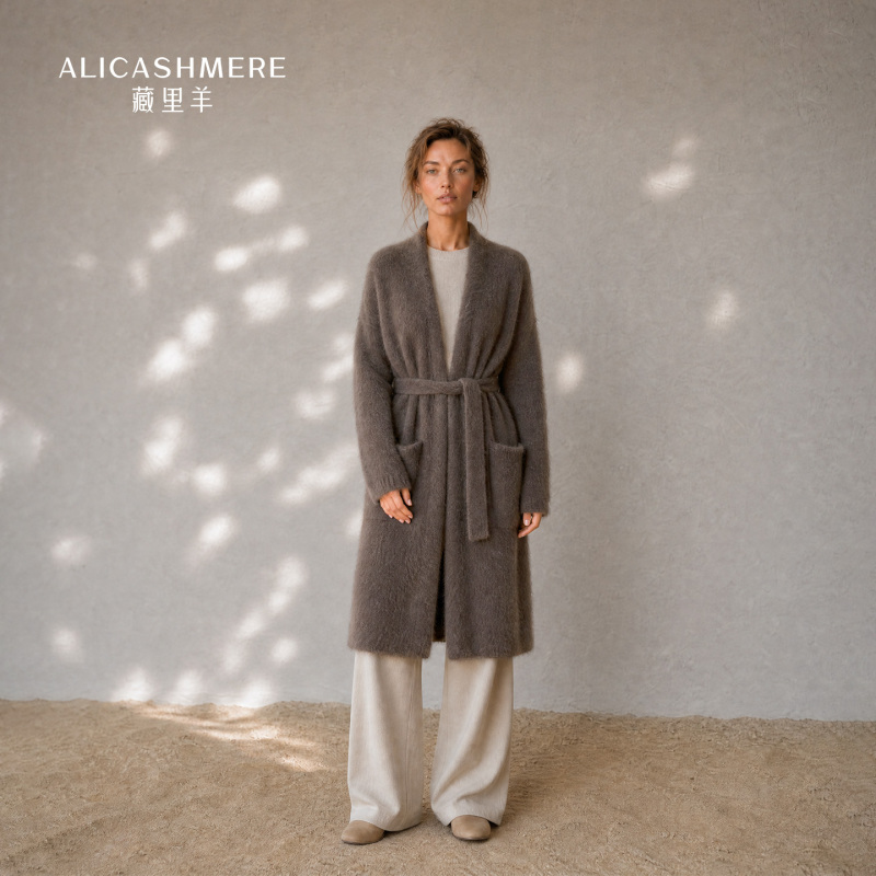Zangliyang【Small Animal Fur】Light Luxury Lazy Feel Bathrobe Coat M2058 Zangliyang【Small Animal Fur】Light Luxury Lazy Feel Bathrobe Coat M2058