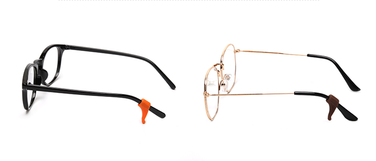 Kính chống trượt tai móc kính chân chống trượt tay silicon khóa cố định tai chống tai sau tai kéo bộ chăm sóc mắt - Kính râm tròng kính cận