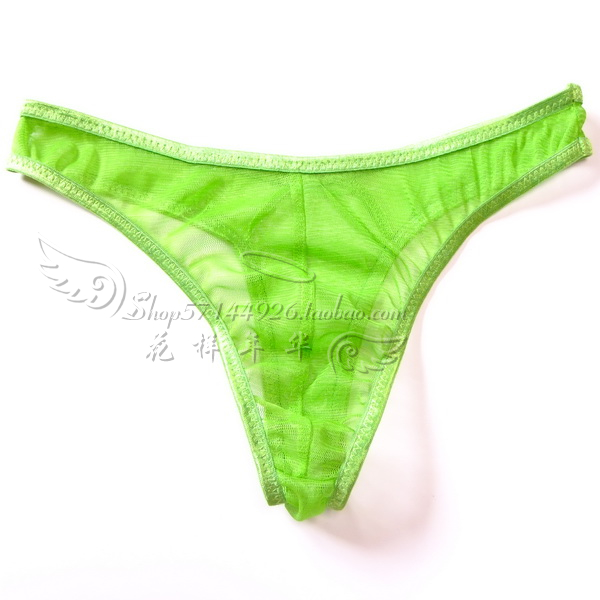 Quần nam Thong T Phối cảnh nam giới eo thấp Sexy lưới trong suốt Đồ lót bó sát thoải mái T-182 bán đồ lót nam nữ