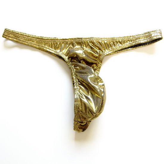 Quần nam Thong Sexy Quần thun nam U Túi lồi siêu thấp Eo đàn hồi Quần bó sát da bóng Quần lót T-119 quần lót