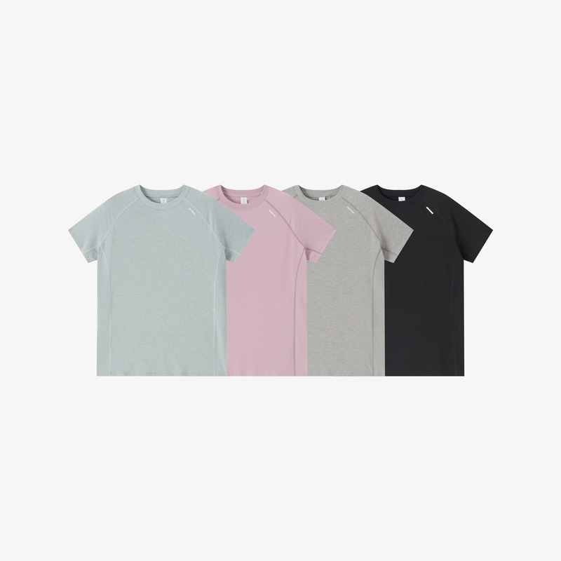Cat and Mouse 26Ss Four-Needle Six-Thread Fitness Short-Sleeve Red Label Lycra Tencel Antibacterial Sports T-Shirt for Summer