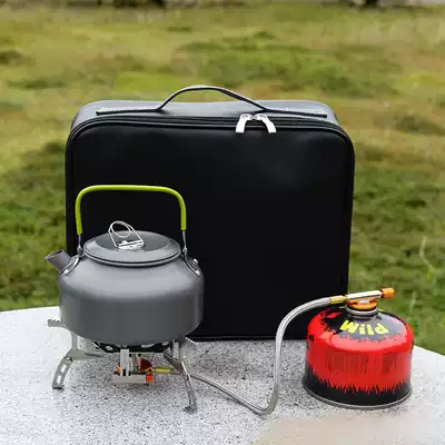 Outdoor kettle Outdoor portable picnic kettle Stove head steam tank set Hard alumina coffee pot teapot