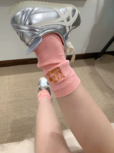 Напяточники, цветные универсальные носки, с вышивкой, средней длины, популярно в интернете